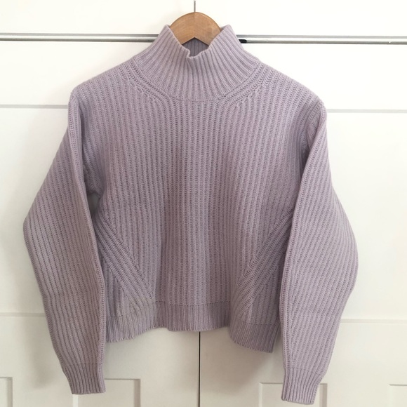 NAADAM Sweaters - Naadam Wool Cashmere Fisherman Turtleneck  Pullover Sweater Lavender Small Cozy